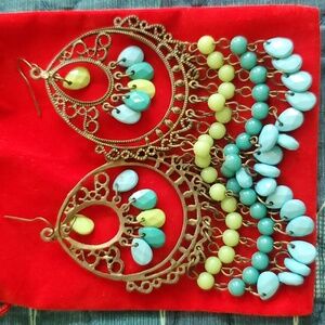 Vintage candies chandelier earrings